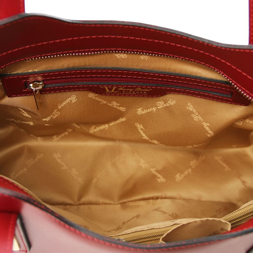 Leder-Schultertaschen Olimpia - Italienische Leder-Tote | TL141412 San Rocco Italia