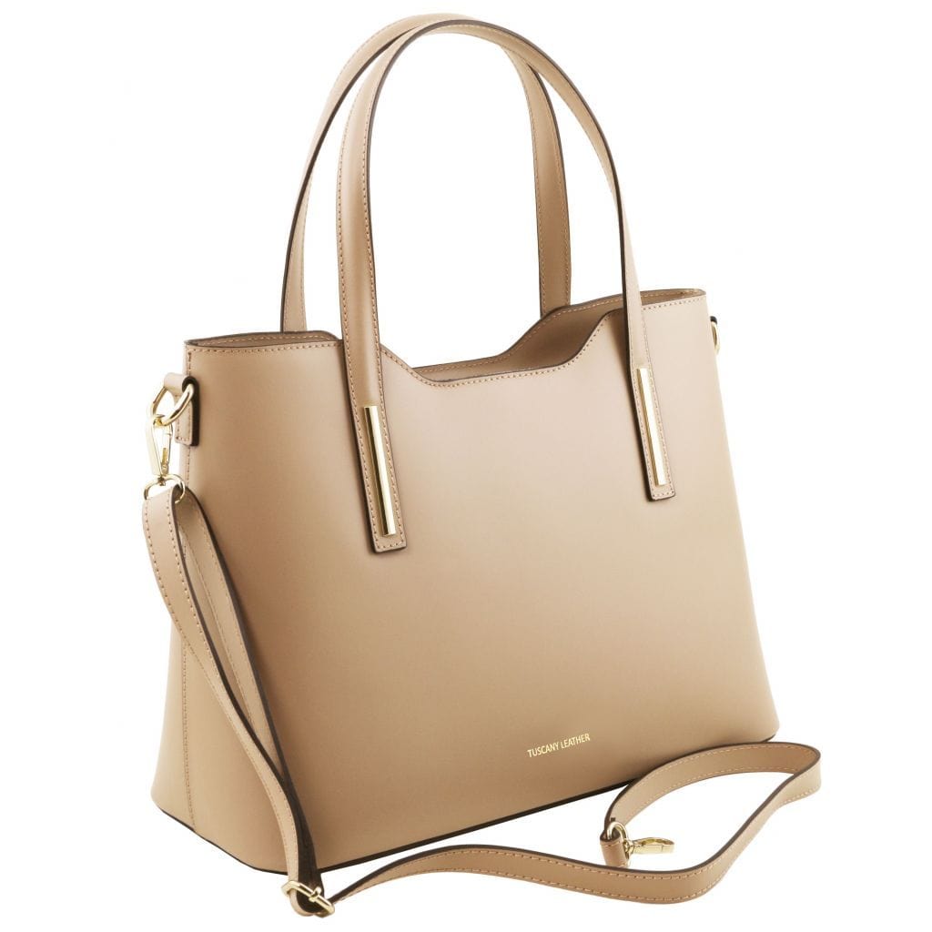 Leather shoulder bags Olimpia - Italian leather tote | TL141412 San Rocco Italia