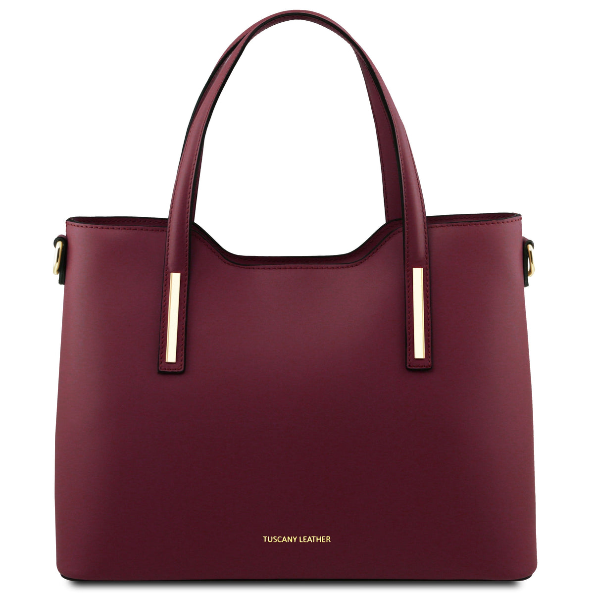 Leder-Schultertaschen Bordeaux Olimpia - Italienische Leder-Tote | TL141412 San Rocco Italia