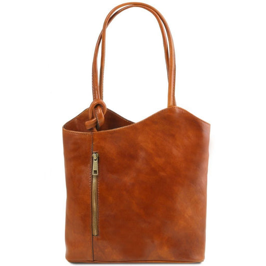 Leather shoulder bags Honey Patty - Italian leather convertible 2-in-1 backpack shoulder bag | TL141497 San Rocco Italia