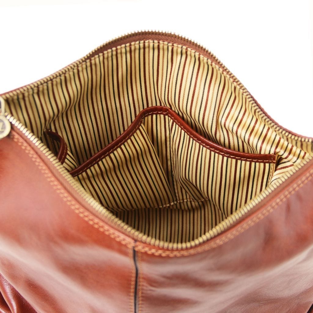 Sabrina - Leather hobo bag | TL141479 - Premium Leather shoulder bags - Just €201.30! Shop now at San Rocco Italia