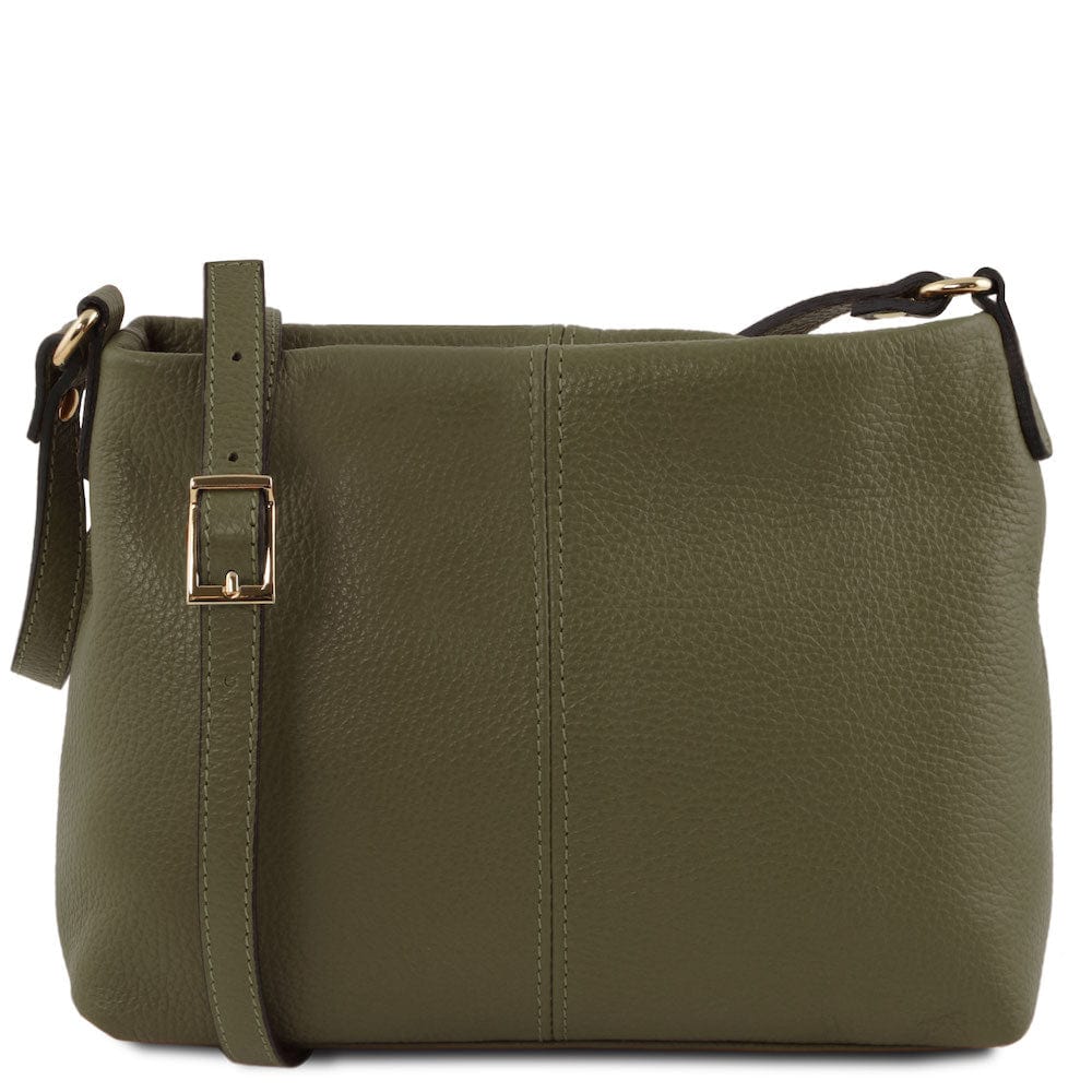 Leather shoulder bags Forest Green TL Bag - Soft leather shoulder bag | TL141720 San Rocco Italia