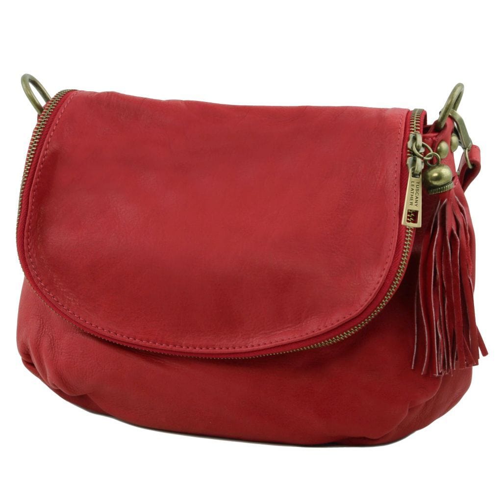TL Bag - Soft leather shoulder bag with tassel detail | TL141223 - Premium Leather shoulder bags - Just €109.80! Shop now at San Rocco Italia