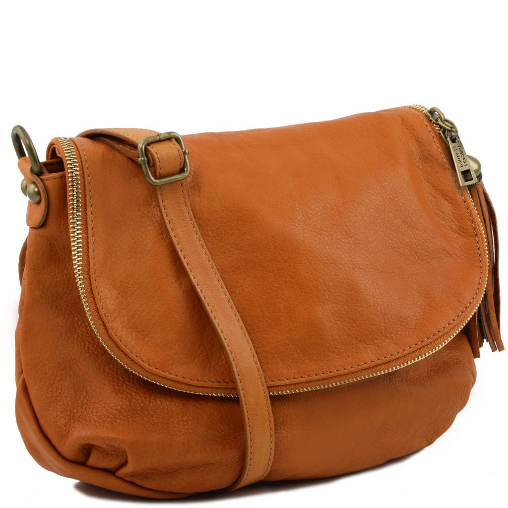 TL Bag - Soft leather shoulder bag with tassel detail | TL141223 - Premium Leather shoulder bags - Just €109.80! Shop now at San Rocco Italia