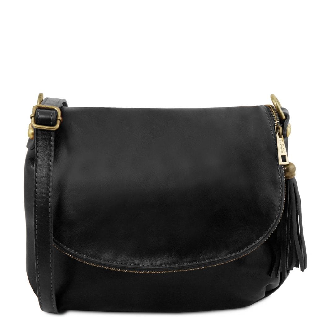TL Bag - Soft leather shoulder bag with tassel detail | TL141223 - Premium Leather shoulder bags - Just €109.80! Shop now at San Rocco Italia