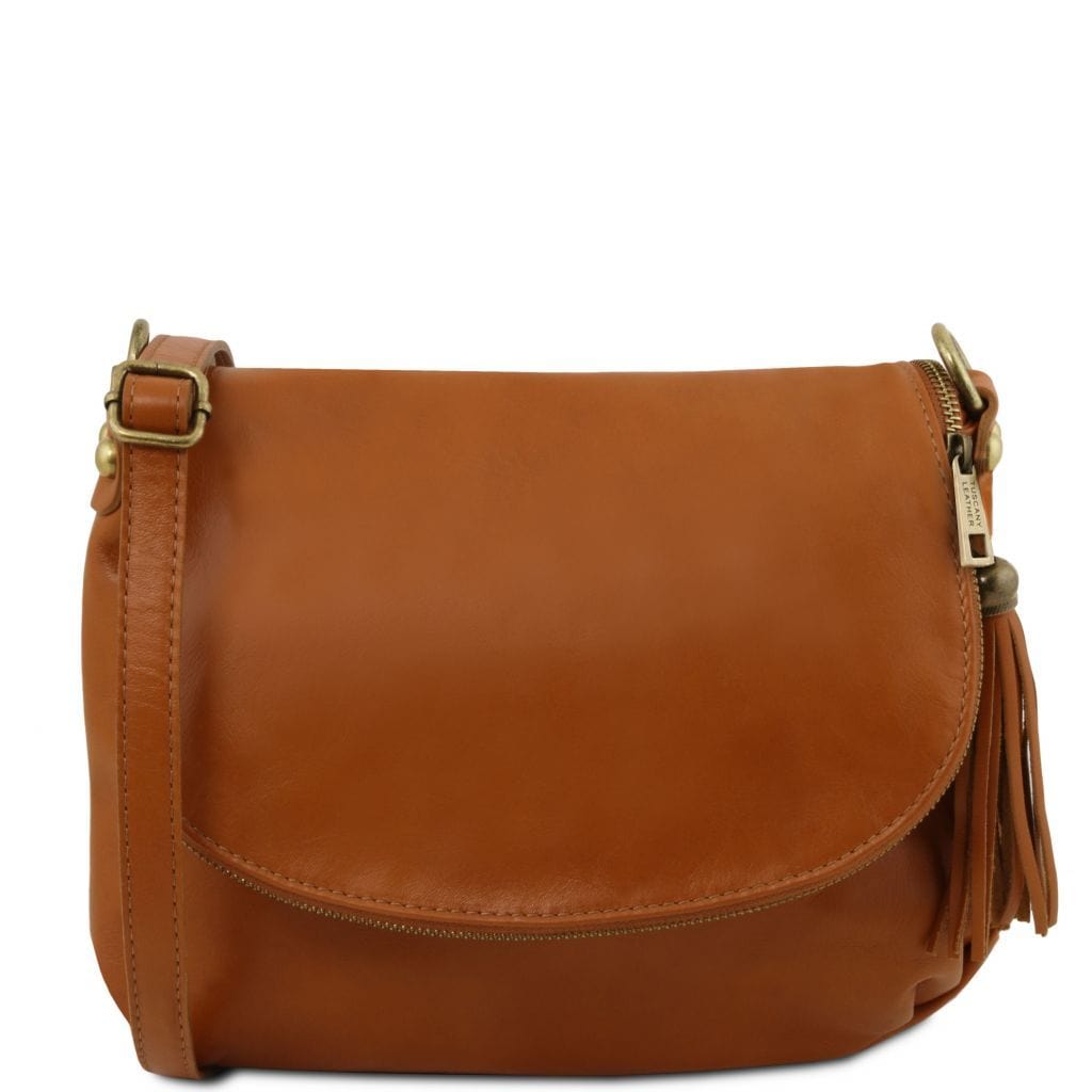 TL Bag - Soft leather shoulder bag with tassel detail | TL141223 - Premium Leather shoulder bags - Just €109.80! Shop now at San Rocco Italia