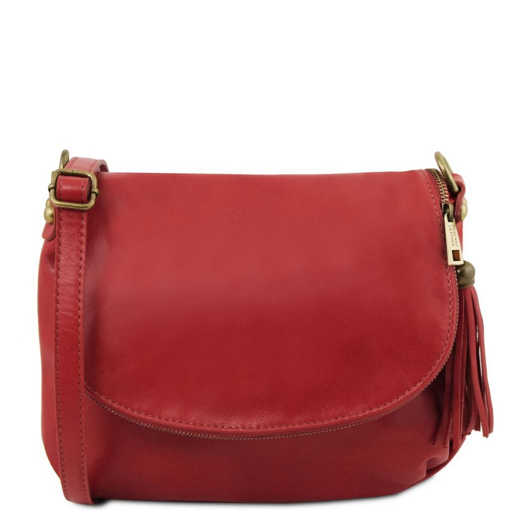 TL Bag - Soft leather shoulder bag with tassel detail | TL141223 - Premium Leather shoulder bags - Just €109.80! Shop now at San Rocco Italia