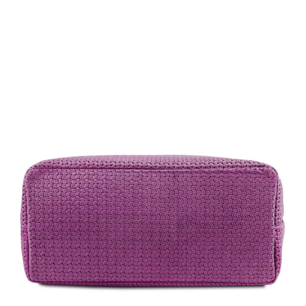 Leather shoulder bags TL KeyLuck - Woven printed leather shopping bag | TL141573 San Rocco Italia