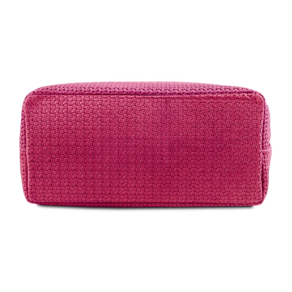 TL KeyLuck - Woven printed leather shopping bag | TL141573 - Premium Leather shoulder bags - Shop now at San Rocco Italia