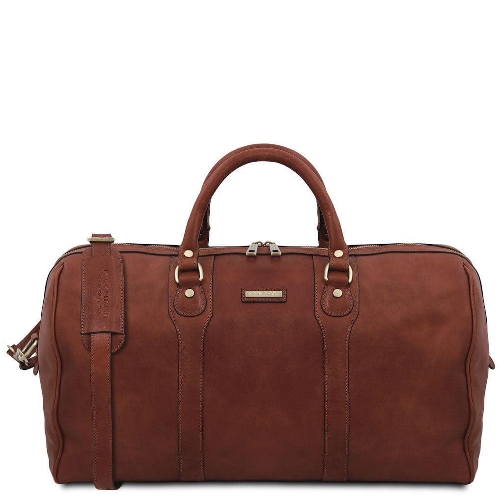 Leather Travel bags Brown Oslo - Travel leather duffel bag - Weekender bag | TL141913 San Rocco Italia