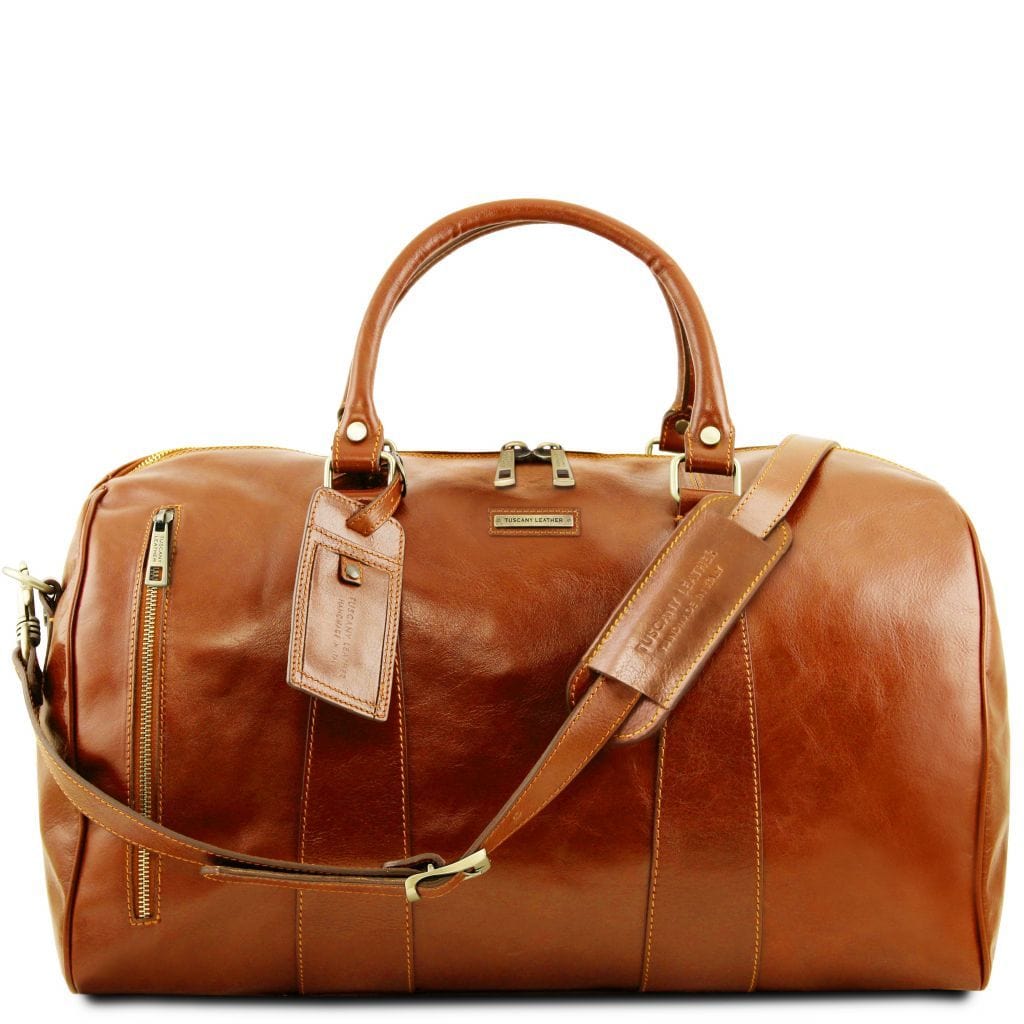 Leather Travel bags Honey TL Voyager - Travel leather duffle bag - Large size | TL141794 San Rocco Italia