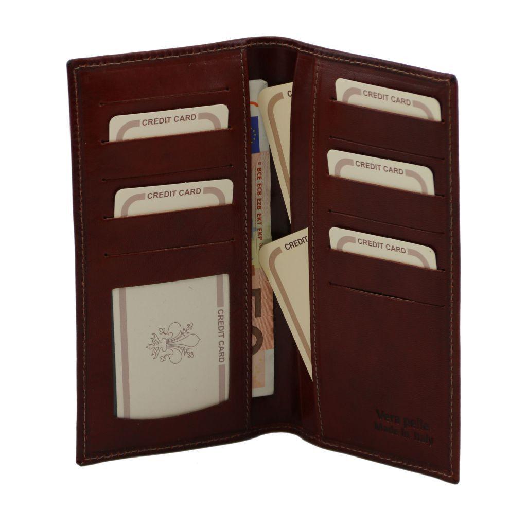Leather wallets for men Exclusive leather 2 fold vertical wallet | TL140784 San Rocco Italia