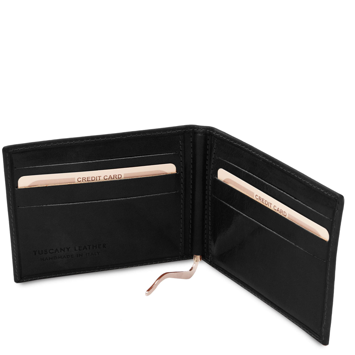 Leather wallets for men Exclusive leather card holder with money clip | TL142055 San Rocco Italia