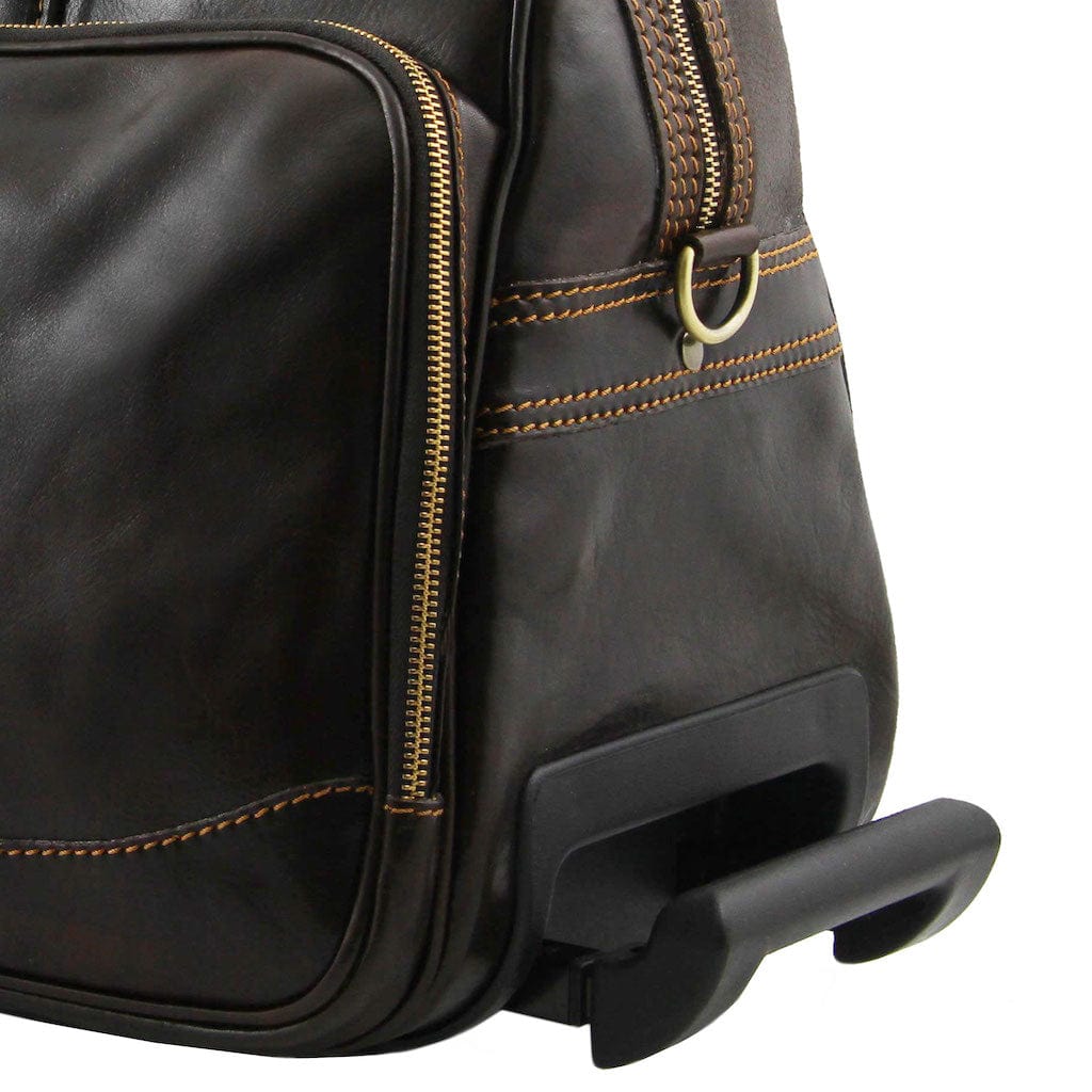 Leather Wheeled luggage Bora Bora - Trolley leather bag - Large size | TL3067 San Rocco Italia