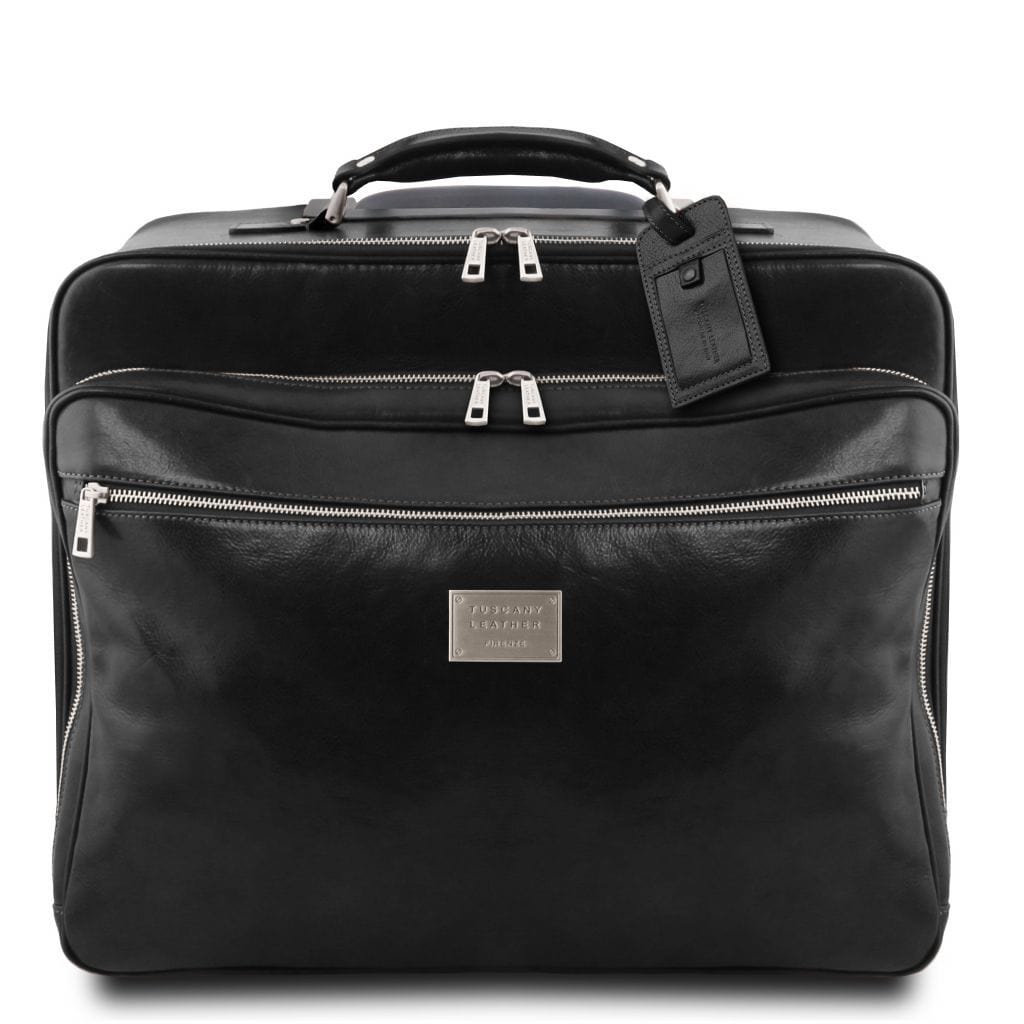 Varsavia - Leather pilot case with two wheels | TL141888 - Premium Leather Wheeled luggage - Just €793! Shop now at San Rocco Italia