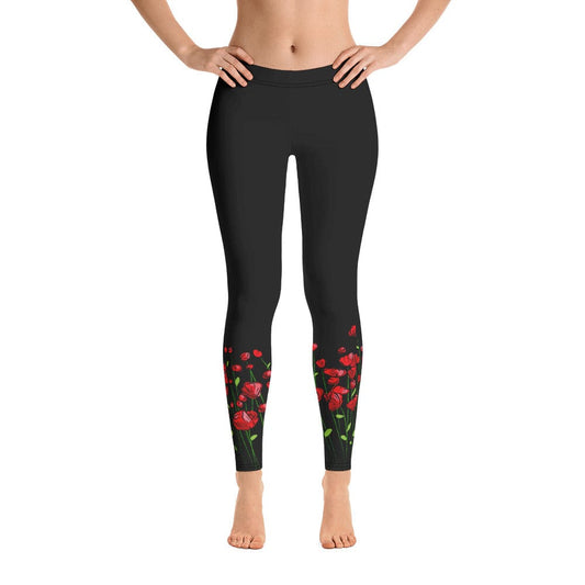Leggings XS Running through Flowers Black Leggings San Rocco Italia