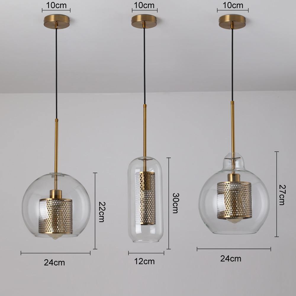 Modern Clear Glass and Bronze Pendant Ceiling Light - Premium Lighting - Just €83.95! Shop now at San Rocco Italia