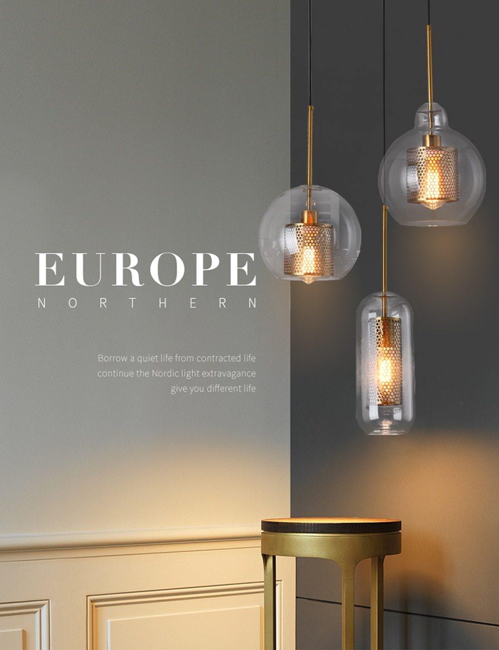Modern Clear Glass and Bronze Pendant Ceiling Light - Premium Lighting - Just €83.95! Shop now at San Rocco Italia