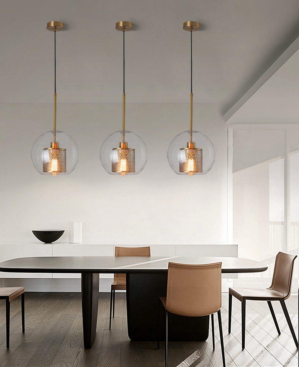 Modern Clear Glass and Bronze Pendant Ceiling Light - Premium Lighting - Just €83.95! Shop now at San Rocco Italia