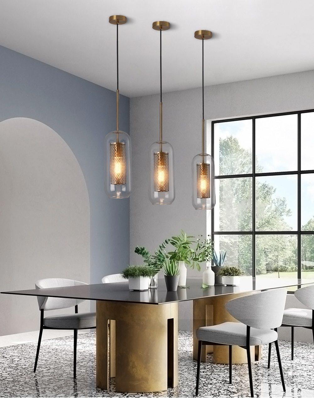 Modern Clear Glass and Bronze Pendant Ceiling Light - Premium Lighting - Just €83.95! Shop now at San Rocco Italia