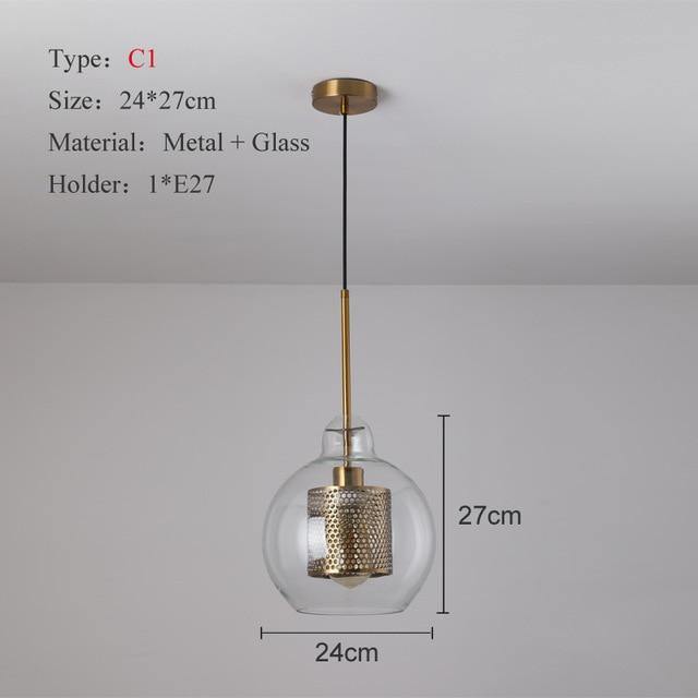 Modern Clear Glass and Bronze Pendant Ceiling Light - Premium Lighting - Just €83.95! Shop now at San Rocco Italia