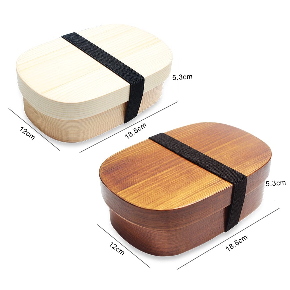 Wooden Japanese Bento Box with Bag and Cutlery - Lunch box - San Rocco Italia