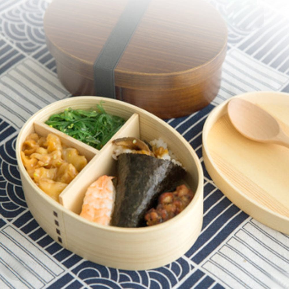 Wooden Japanese Bento Box with Bag and Cutlery - Lunch box - San Rocco Italia