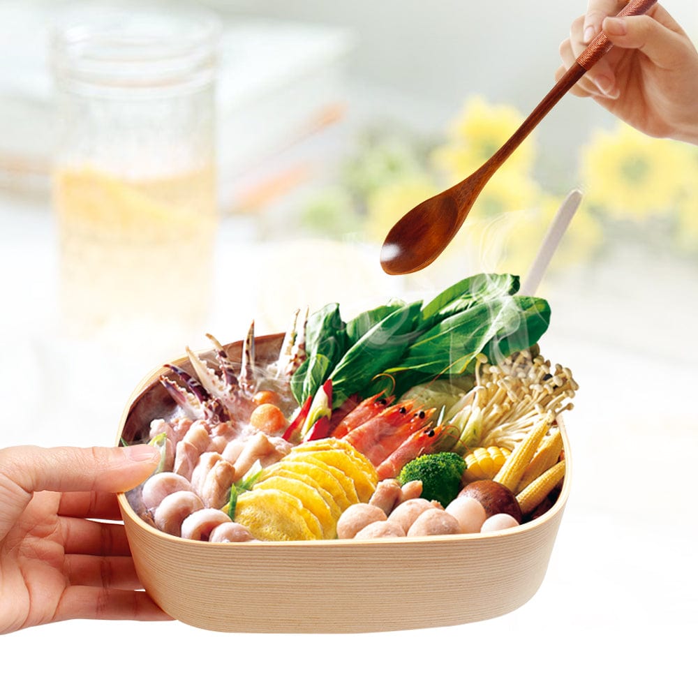 Wooden Japanese Bento Box with Bag and Cutlery - Lunch box - San Rocco Italia