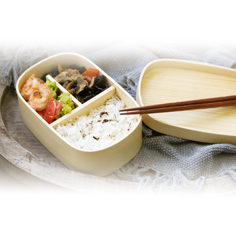 Wooden Japanese Bento Box with Bag and Cutlery - Lunch box - San Rocco Italia