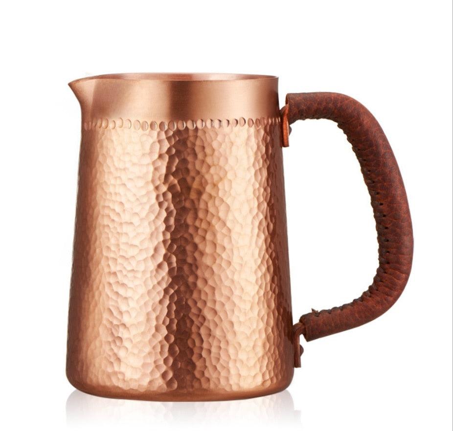 Handmade Pure Copper Milk Pitcher/Barista Jug - 400 ml - Premium Milk Jug - Just €157! Shop now at San Rocco Italia