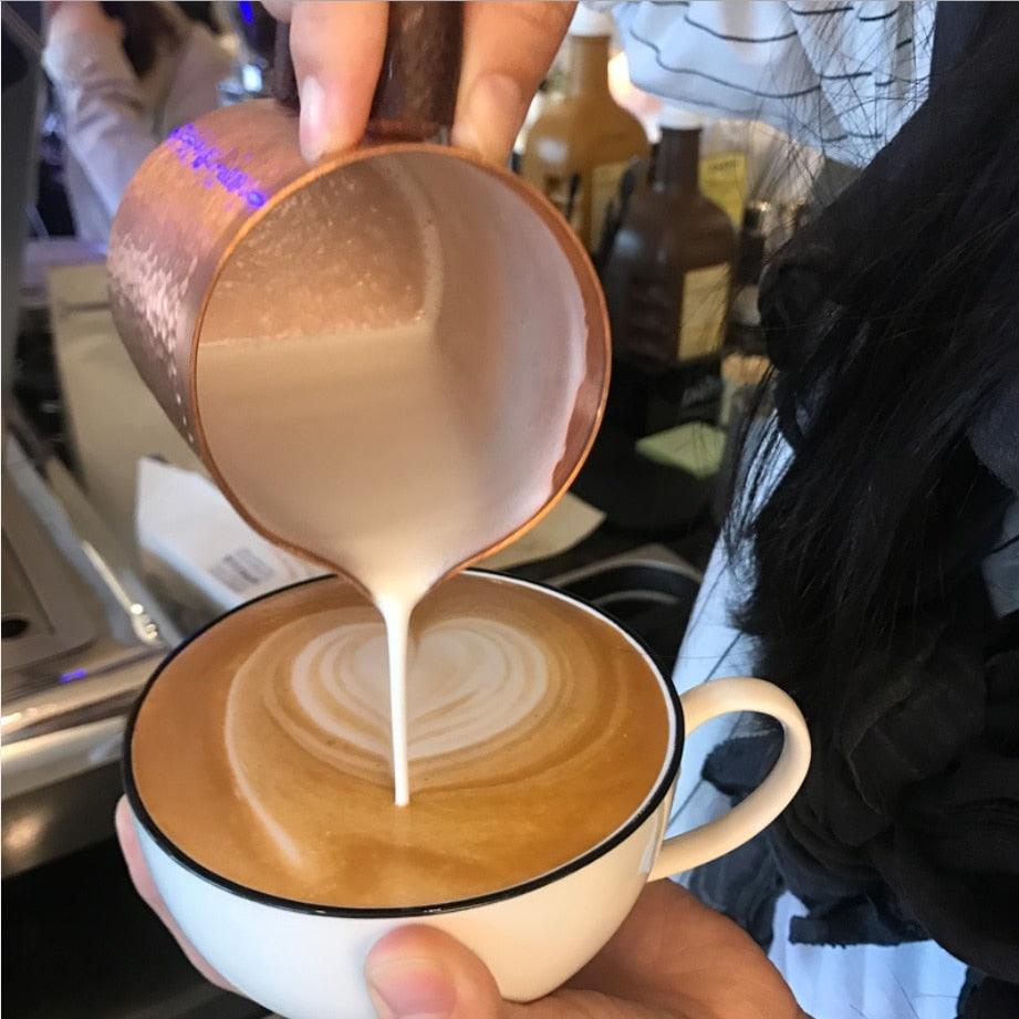 Handmade Pure Copper Milk Pitcher/Barista Jug - 400 ml - Premium Milk Jug - Just €157! Shop now at San Rocco Italia