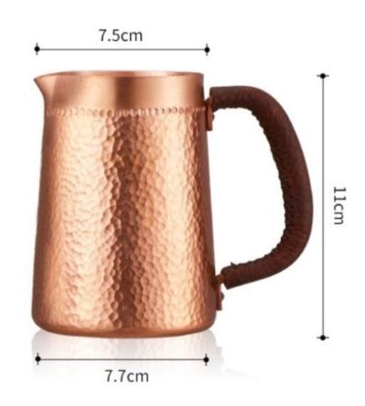 Handmade Pure Copper Milk Pitcher/Barista Jug - 400 ml - Premium Milk Jug - Just €157! Shop now at San Rocco Italia
