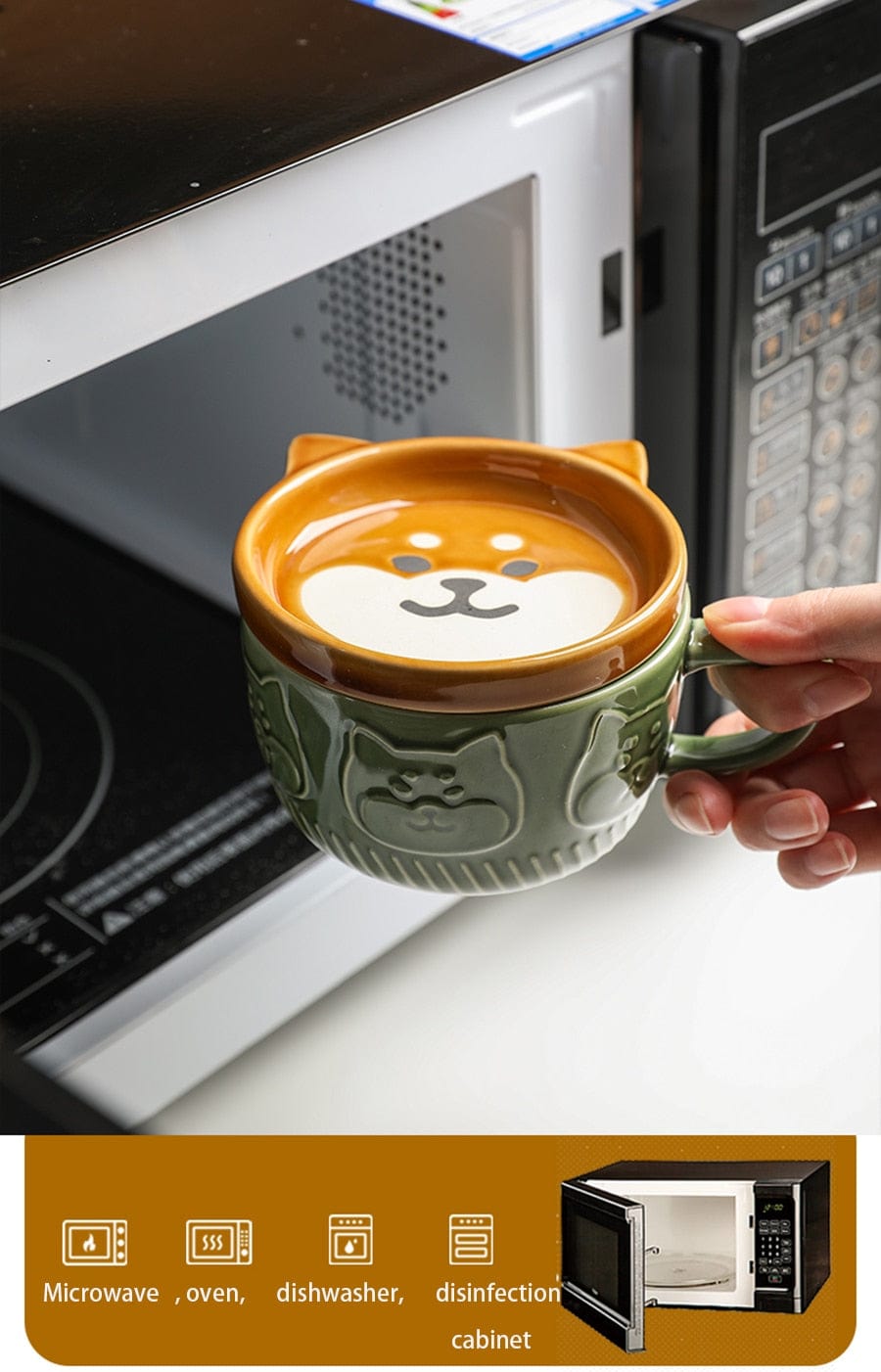 Cat and Animal Mugs with Lid - Mugs - San Rocco Italia