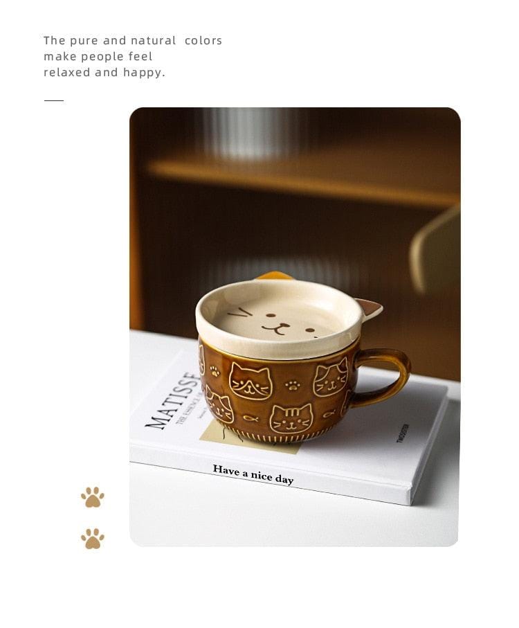 Cat Mug with Lid - Mugs - sanroccoitalia.it