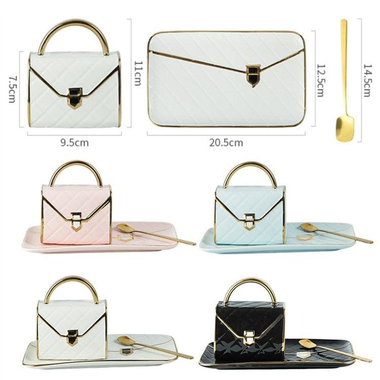 Handbag Mug and Saucer Set - Premium Mugs - Just €39.95! Shop now at San Rocco Italia