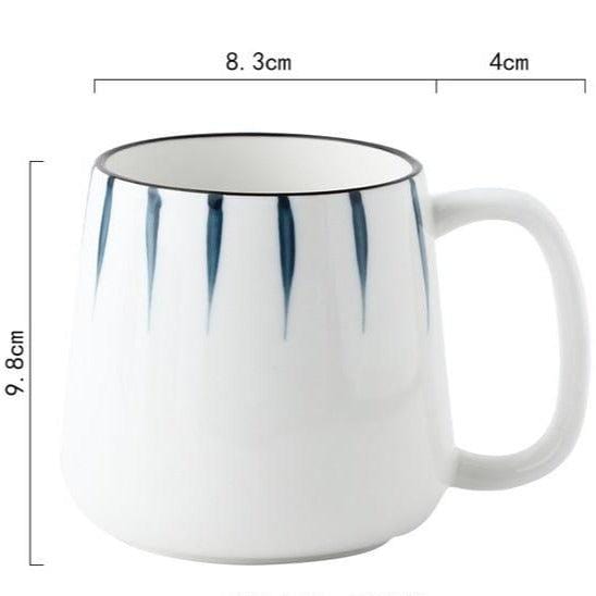 Large Hand Painted Blue and White Coastal Mugs - Premium Mugs - Shop now at San Rocco Italia