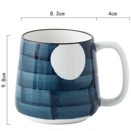 Large Hand Painted Blue and White Coastal Mugs - Premium Mugs - Shop now at San Rocco Italia