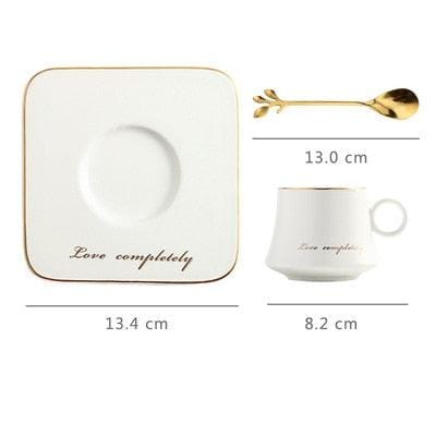 Love Completely Espresso Cup, Saucer and Twig Spoon Set | 80 ml - Mugs - sanroccoitalia.it
