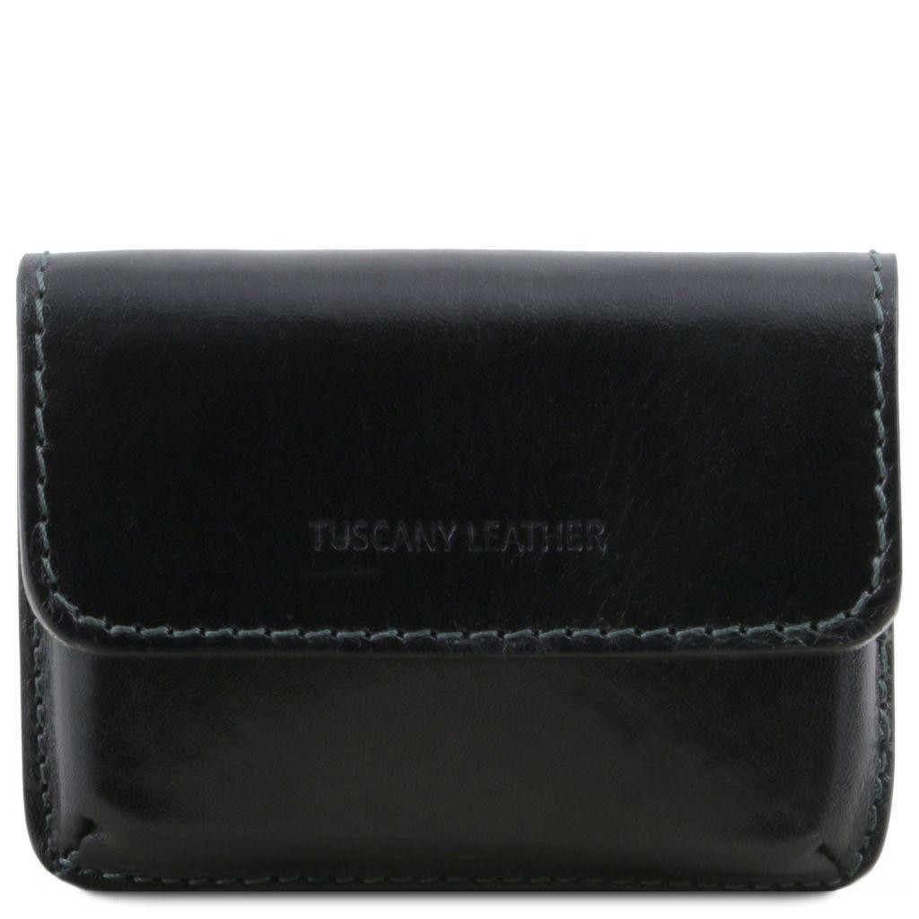 Office leather accessories Black Exclusive leather business card holder | TL141378 San Rocco Italia