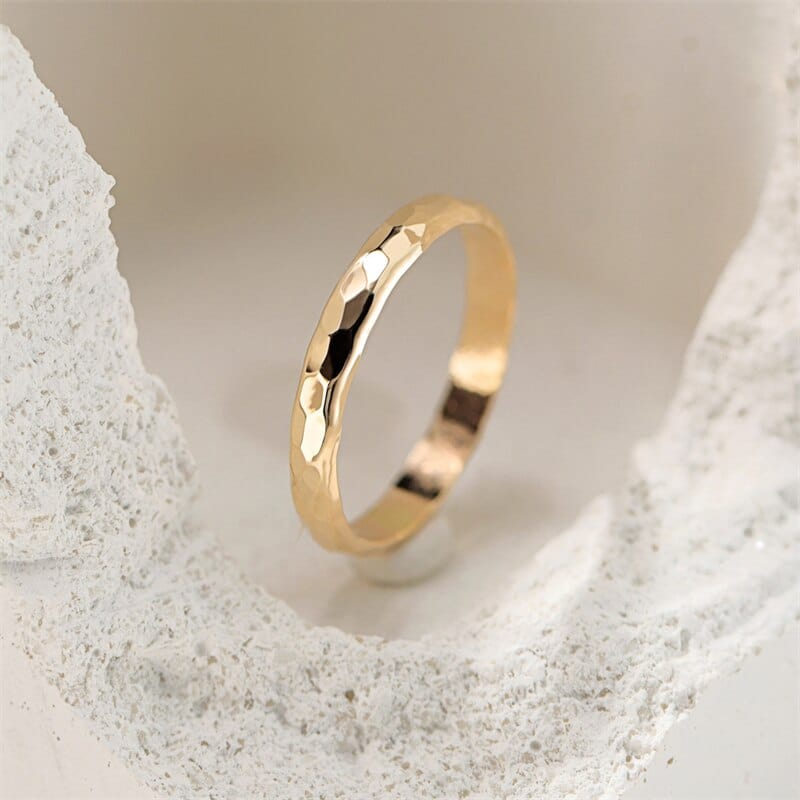 Hand Hammered 14K Gold Filled Rings - Premium Rings - Just €99.95! Shop now at San Rocco Italia
