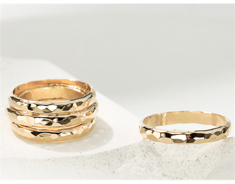 Hand Hammered 14K Gold Filled Rings - Premium Rings - Just €99.95! Shop now at San Rocco Italia
