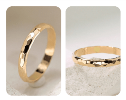 Hand Hammered 14K Gold Filled Rings - Premium Rings - Just €99.95! Shop now at San Rocco Italia