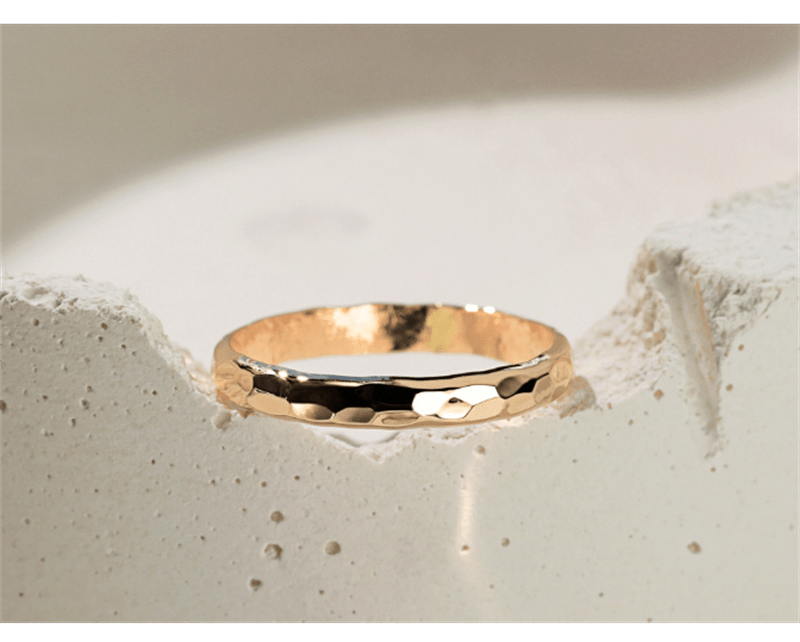 Hand Hammered 14K Gold Filled Rings - Premium Rings - Just €99.95! Shop now at San Rocco Italia
