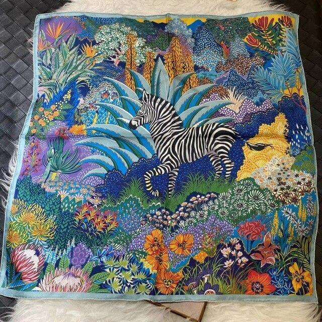 100% Silk Wild Animal Print Scarves - 70x70 cm - Premium Scarf - Just €38.95! Shop now at San Rocco Italia