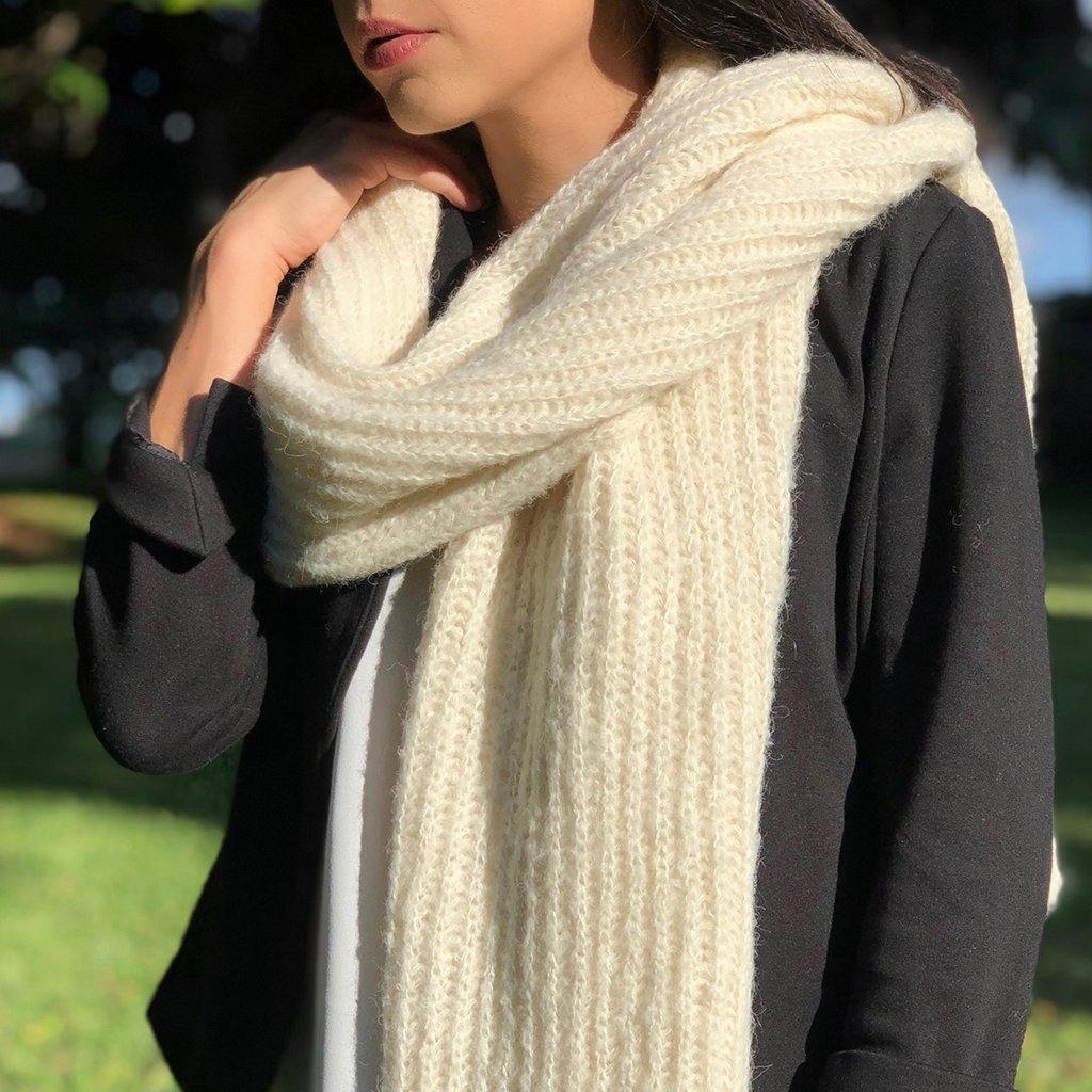 Chunky Snow Knit Alpaca Scarf - Premium Scarf - Just €195! Shop now at San Rocco Italia