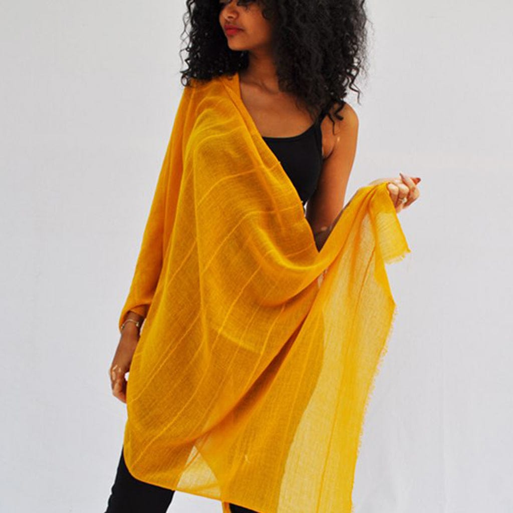 Classic Cotton Wrap Ethiopian Scarf - Premium Scarves & Bandanas - Shop now at San Rocco Italia