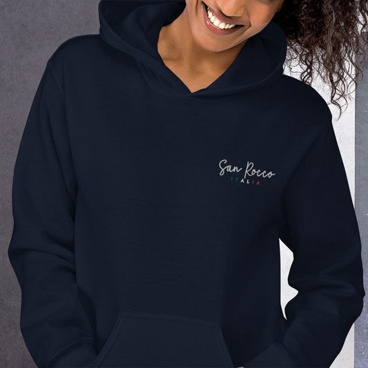 Shirts & Tops San Rocco Italia Embroidered Logo Unisex Hoodie San Rocco Italia
