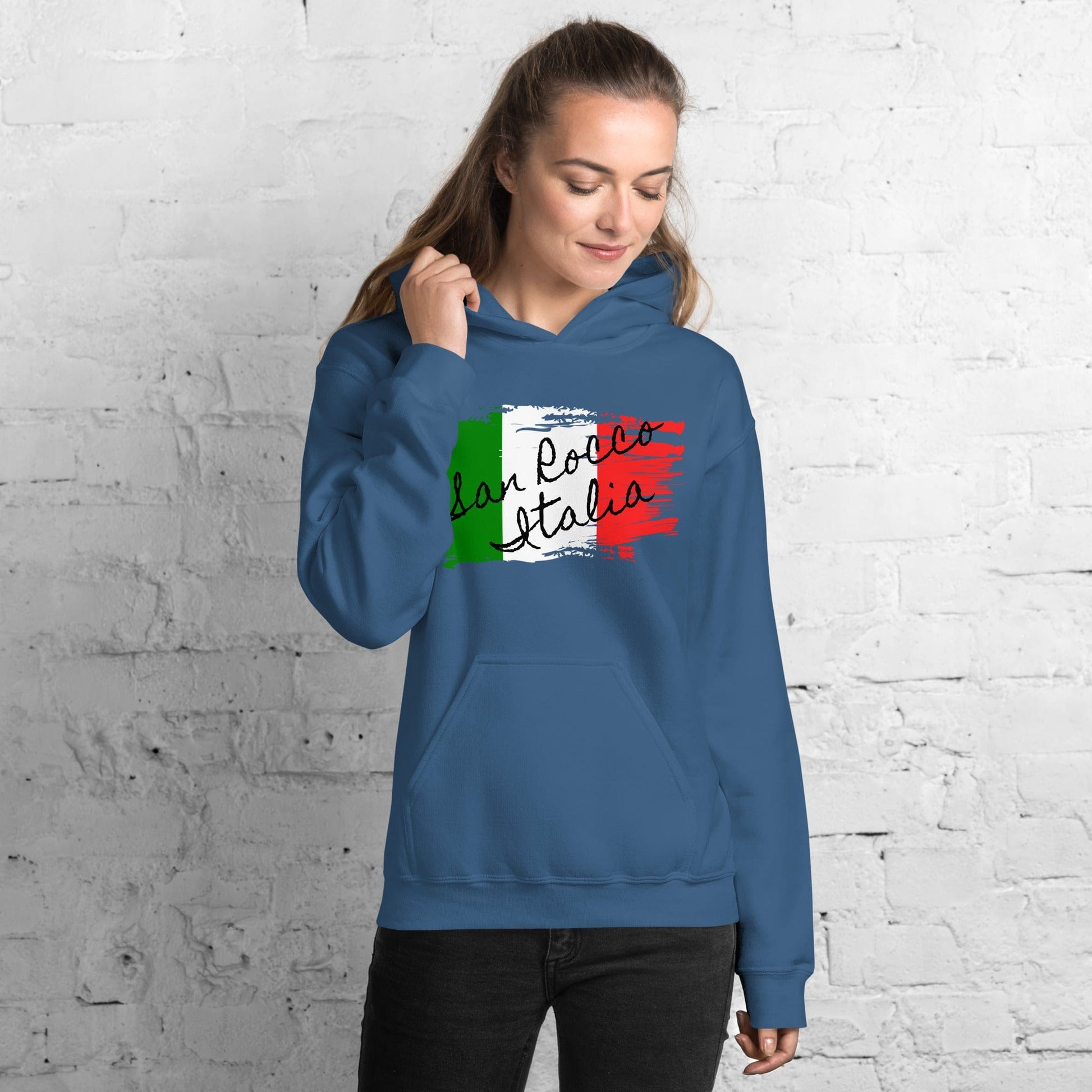 San Rocco Italia Hoodie with the Italian Flag - Premium Shirts & Tops - Shop now at San Rocco Italia