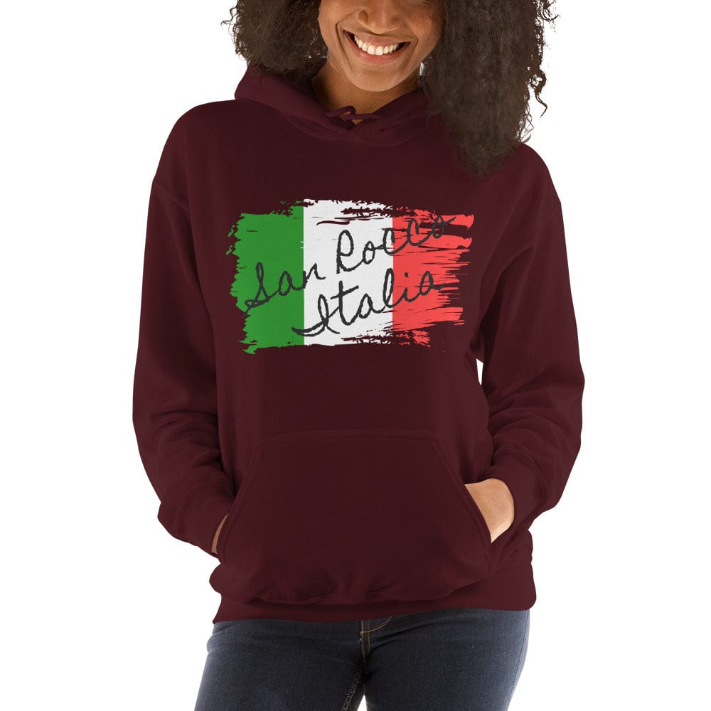 San Rocco Italia Hoodie with the Italian Flag - Premium Shirts & Tops - Shop now at San Rocco Italia