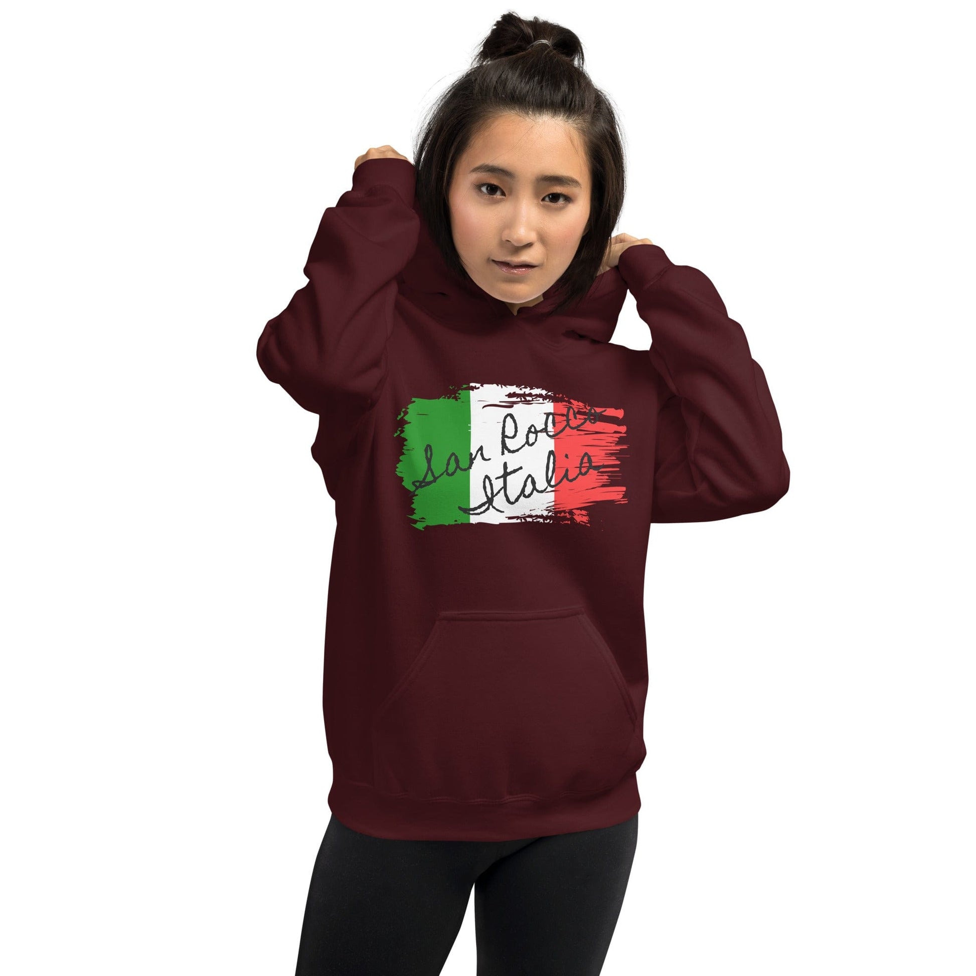 San Rocco Italia Hoodie with the Italian Flag - Premium Shirts & Tops - Shop now at San Rocco Italia